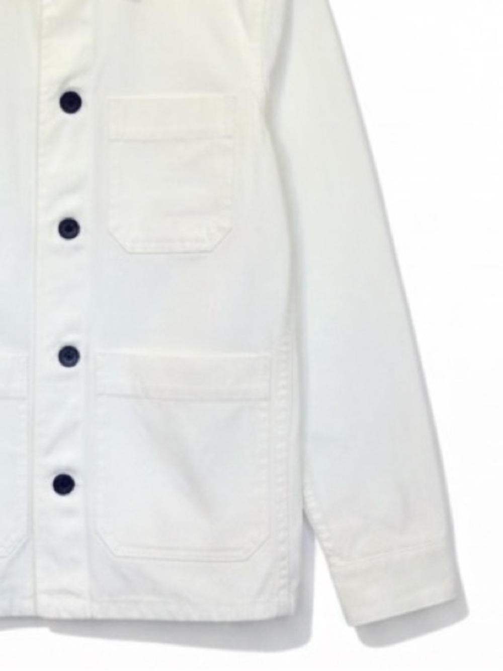 H&M Cotton Twill Regular Fit Shirt Jacket White Size XS - Picture 3 of 9